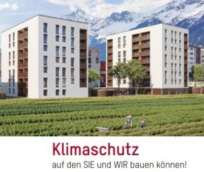 Titelbild von Folder Klimaschutz, Bild von Wohnanalge in Rum