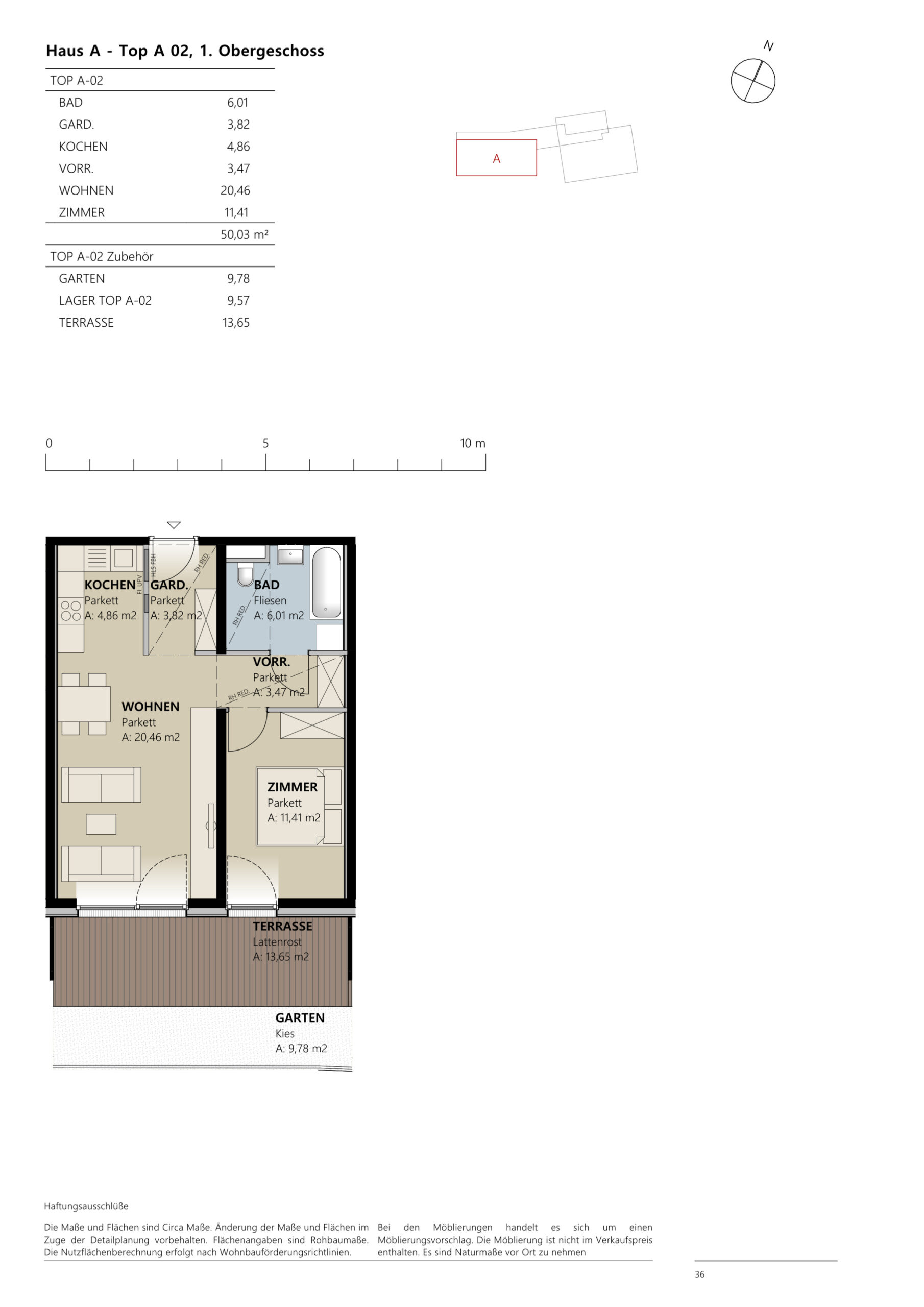 GRUNDRISS - Moderne 2-Zimmer-Wohnung mit Garten & Terrasse in Kappl – Erstbezug für 623 €!