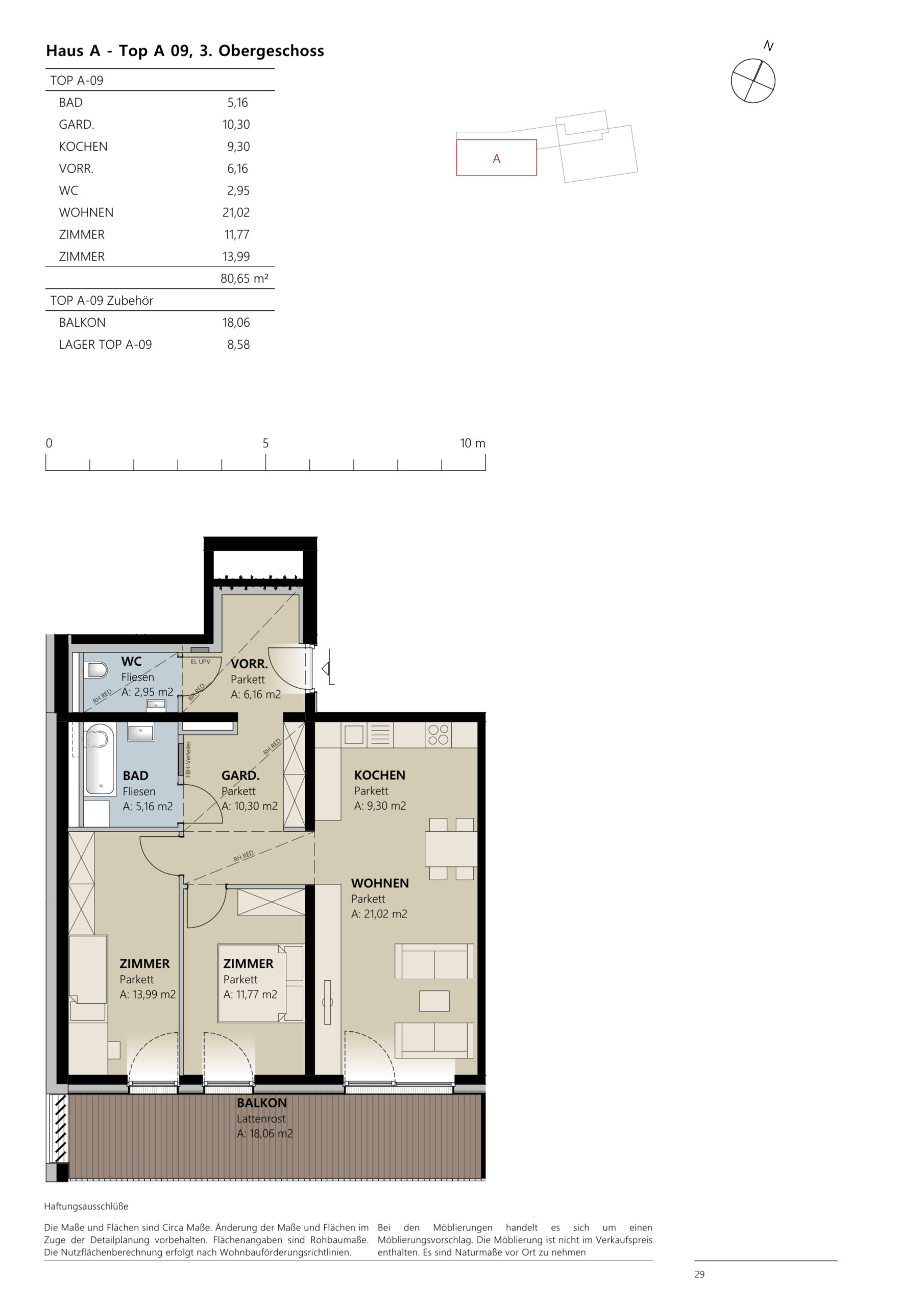 GRUNDRISS - Moderne 3-Zimmer-Wohnung in Kappl: Erstbezug mit Balkon & Tiefgarage! 1.012,00 € mtl.