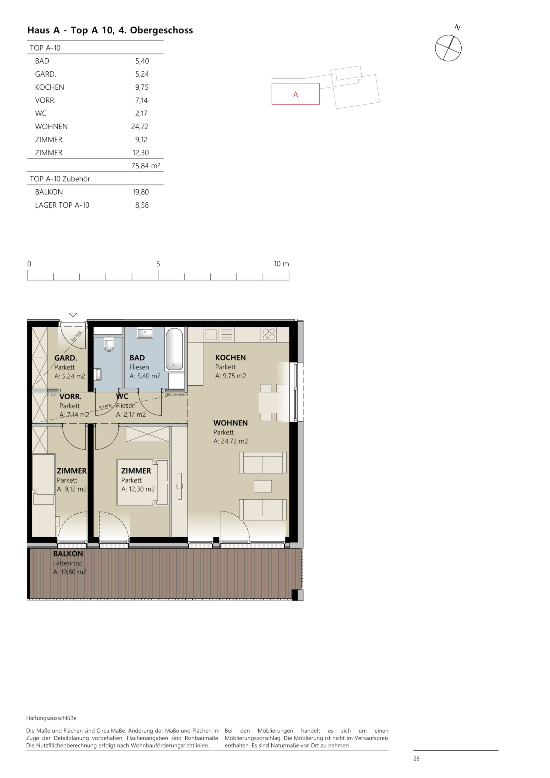 GRUNDRISS - Neuwertige 3-Zimmer-Wohnung in Kappl mit Garten und Balkon – Ihr neues Zuhause!